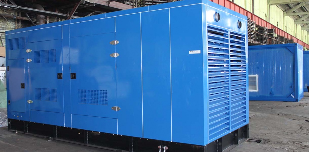 foto Дизель-генератор (ДГУ, ДЭС) мощность 400 кВт 400В SYG259TAD51 в шумопоглощающем кожухе